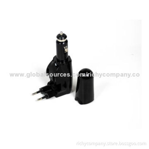 2-in-1 car charger with different plug pins for option